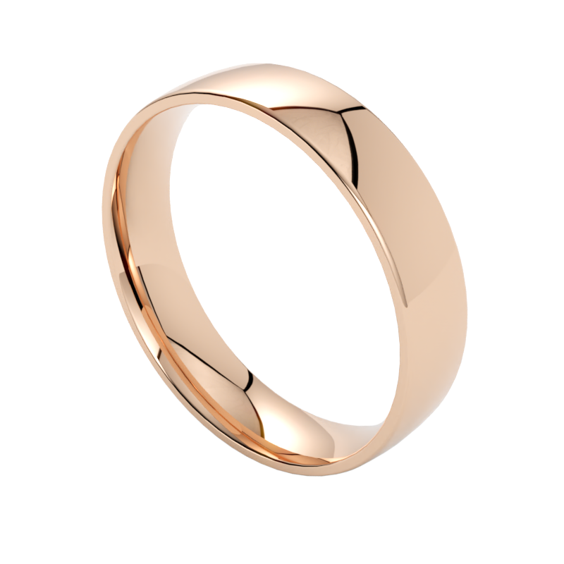 gładkie obrączki ślubne złoto różowe 585